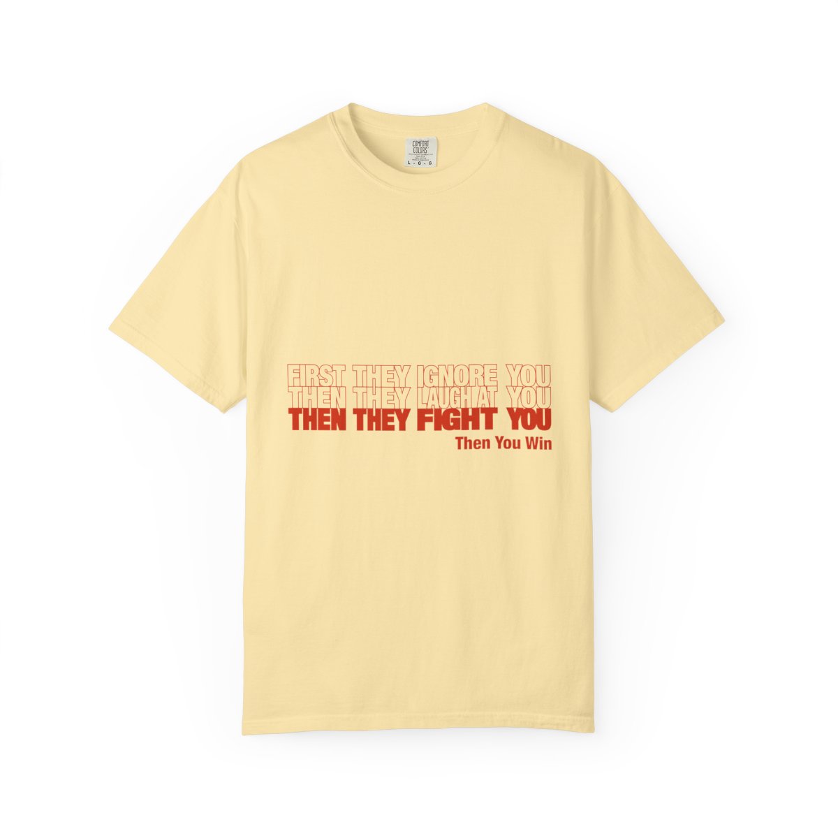 First They Ignore mockup