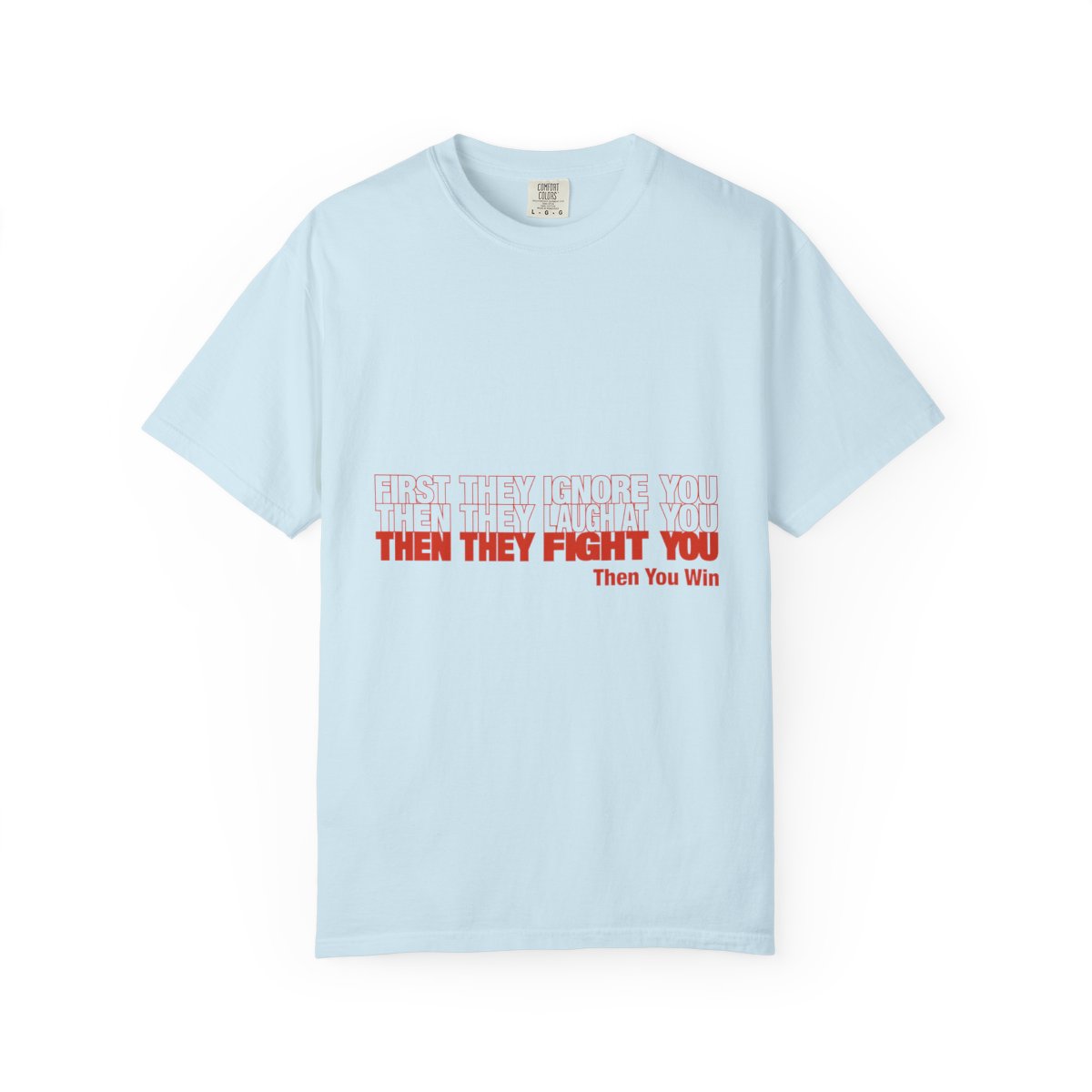 First They Ignore mockup